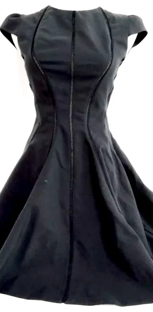 Miu Miu Italy. Black Polyester, Cotton, Nylon Dress