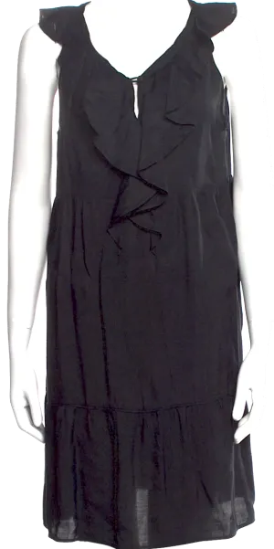 MIU MIU ITALY. Black Viscose Mini Dress From the 2007 Collection