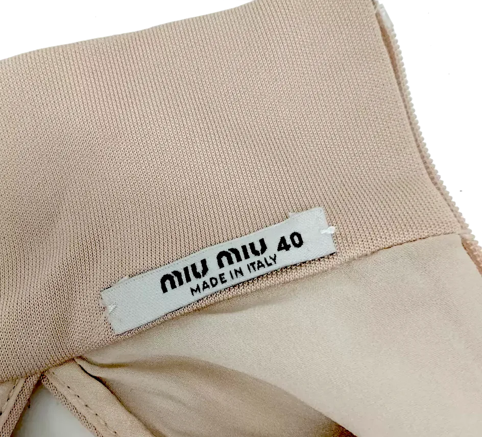 Miu Miu Italy. Pinks Elastene, Viscose, Silk Dress
