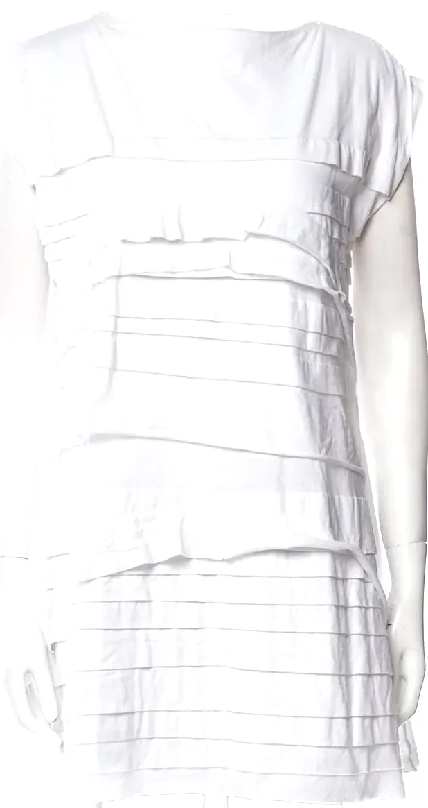 MIU MIU ITALY.  White Cotton Dress From the 2010 Collection