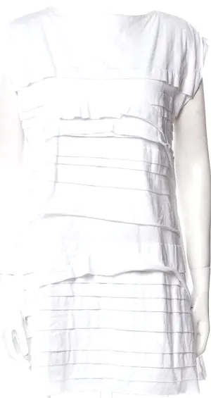 MIU MIU ITALY.  White Cotton Dress From the 2010 Collection
