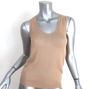 Miu Miu Tank Top Beige Cotton Knit Size 38