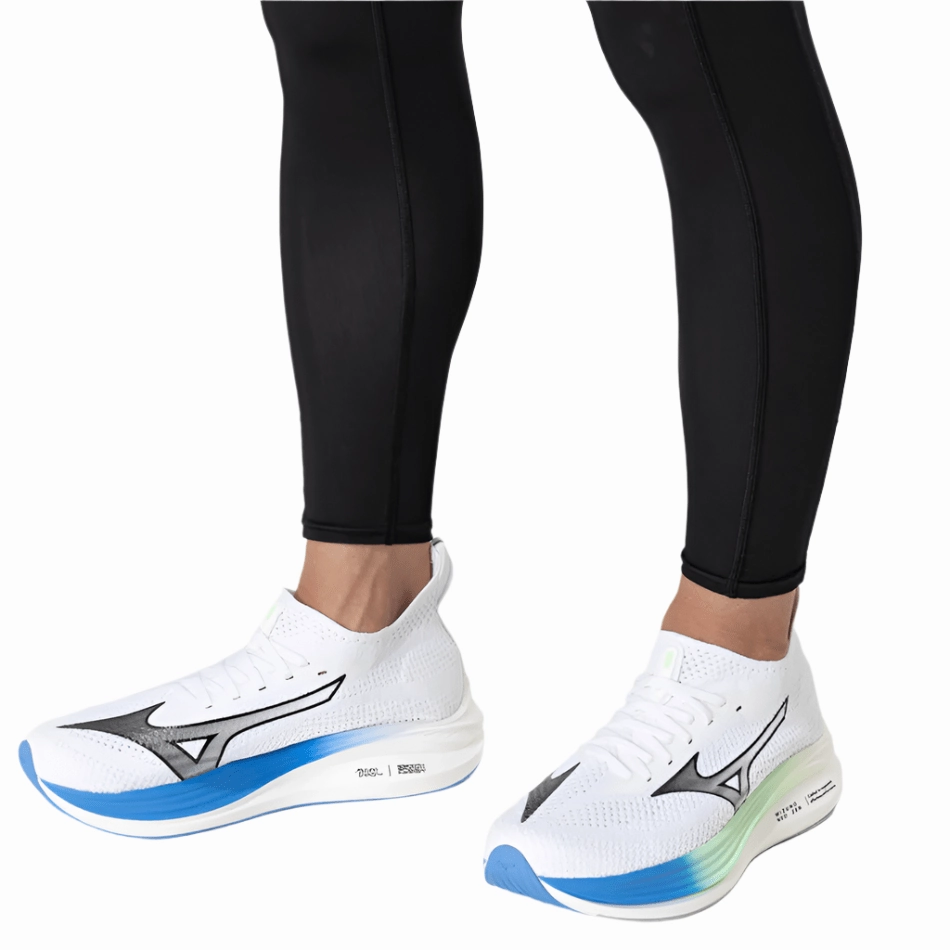 Mizuno Men's Neo Zen Running Shoes in White/Black/Frontier Blue SS25 Mizuno reliable running shoes