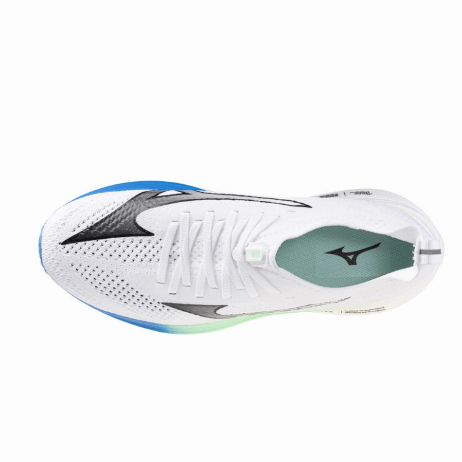 Mizuno Men's Neo Zen Running Shoes in White/Black/Frontier Blue SS25 Mizuno reliable running shoes