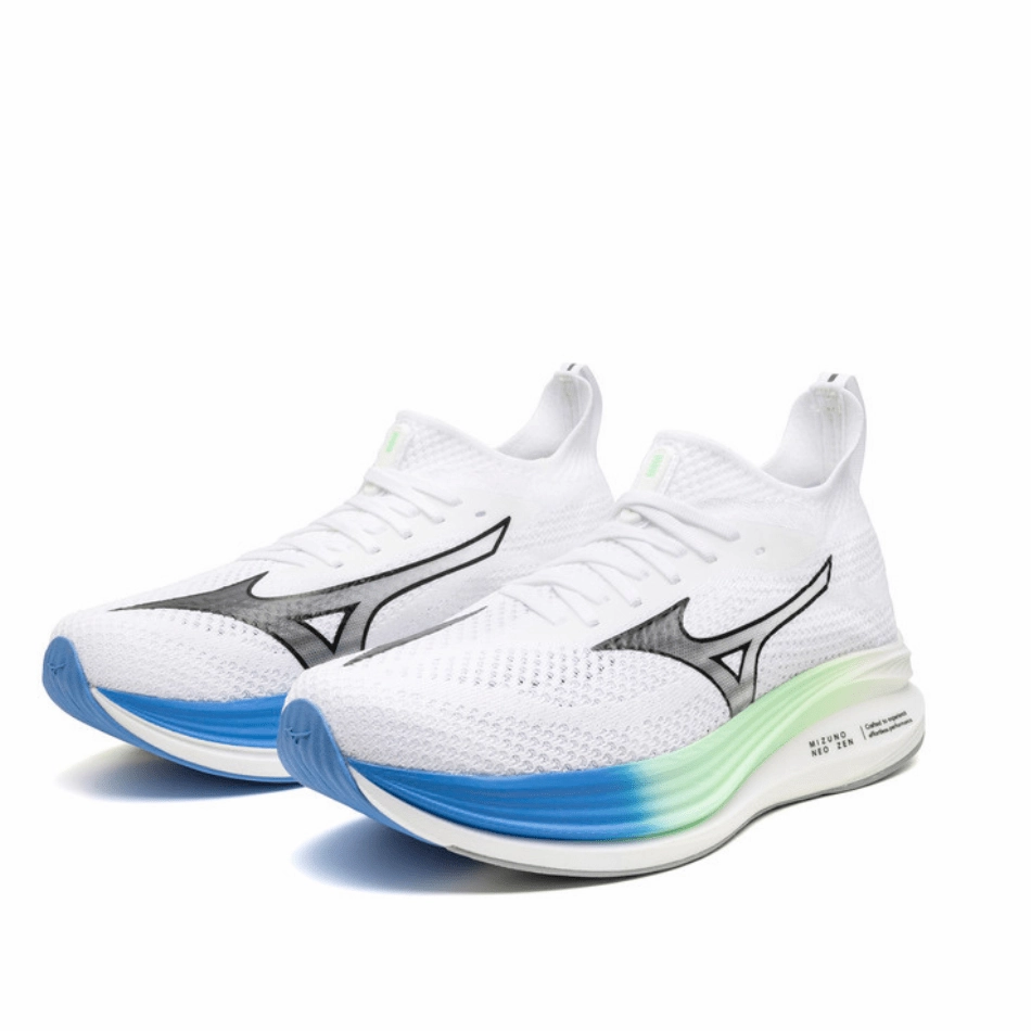 Mizuno Men's Neo Zen Running Shoes in White/Black/Frontier Blue SS25 Mizuno reliable running shoes