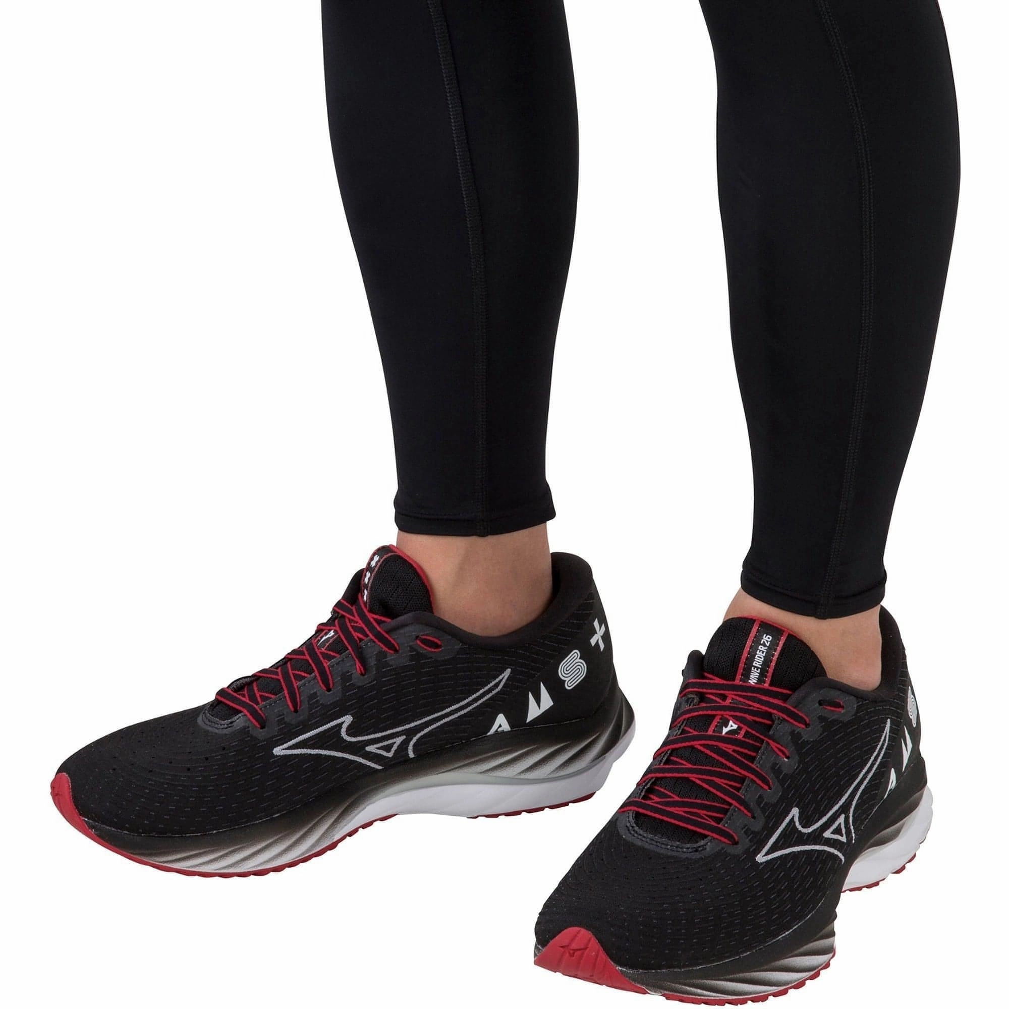 Mizuno Wave Rider 26 Amsterdam Running Shoes - Black Performance Sneakers