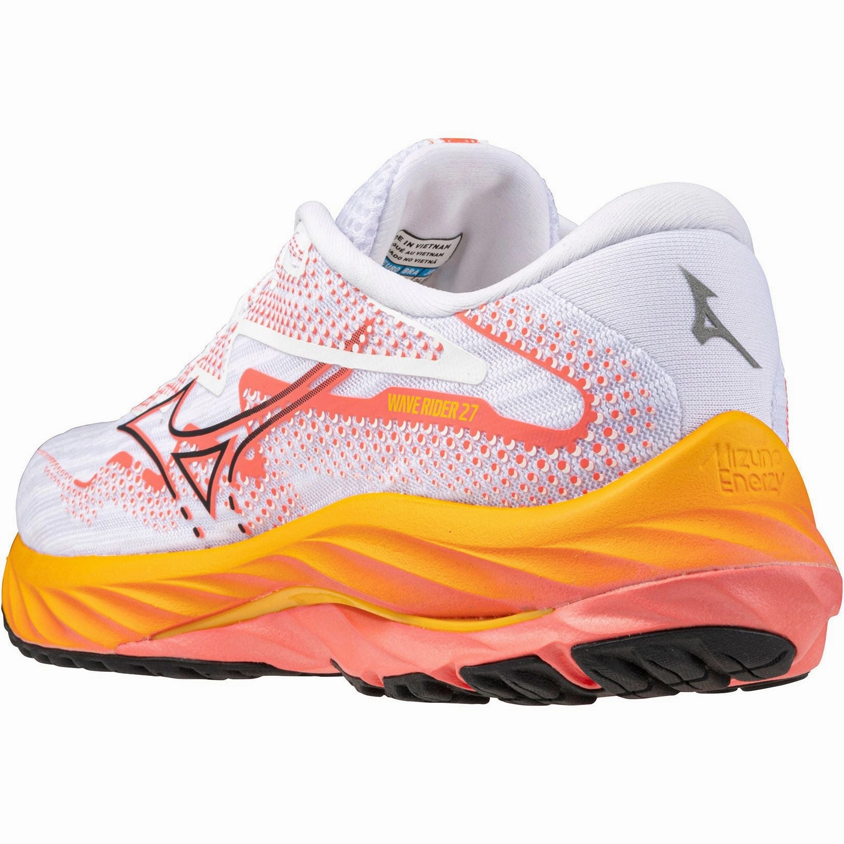 Mizuno Wave Rider 27 Womens Running Shoes - White Performance Sneakers