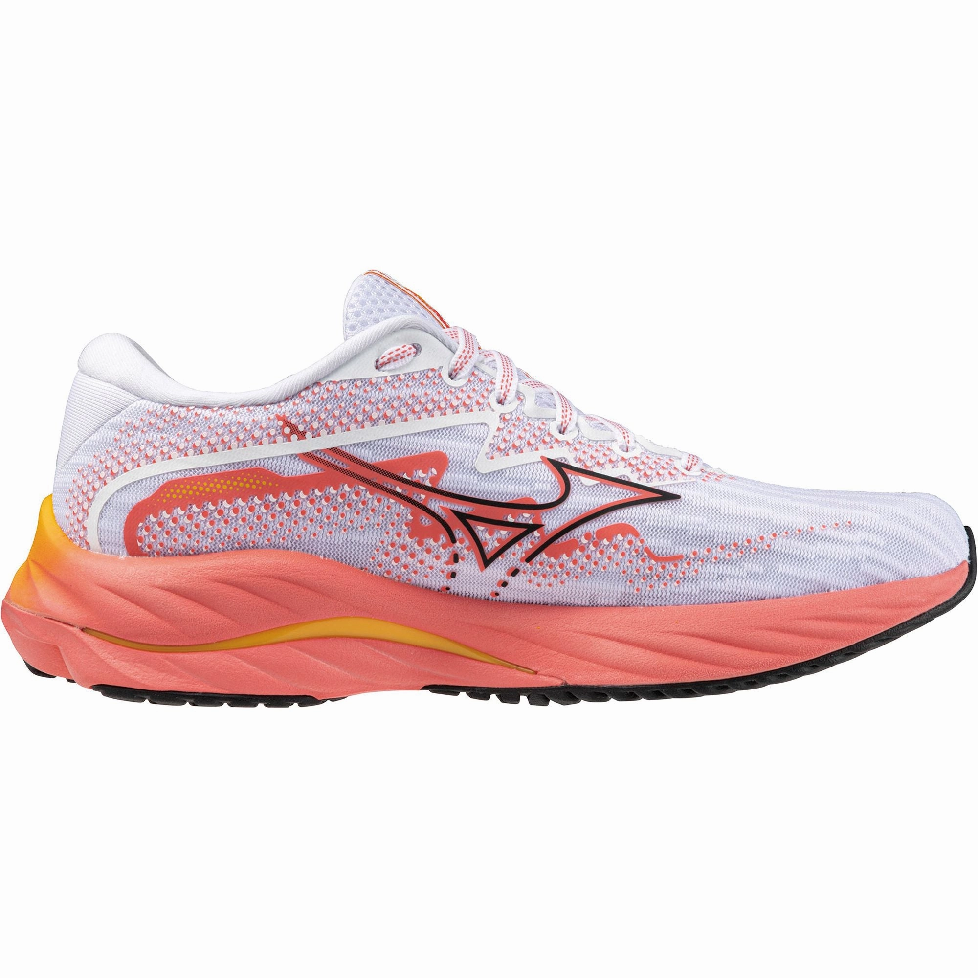 Mizuno Wave Rider 27 Womens Running Shoes - White Performance Sneakers