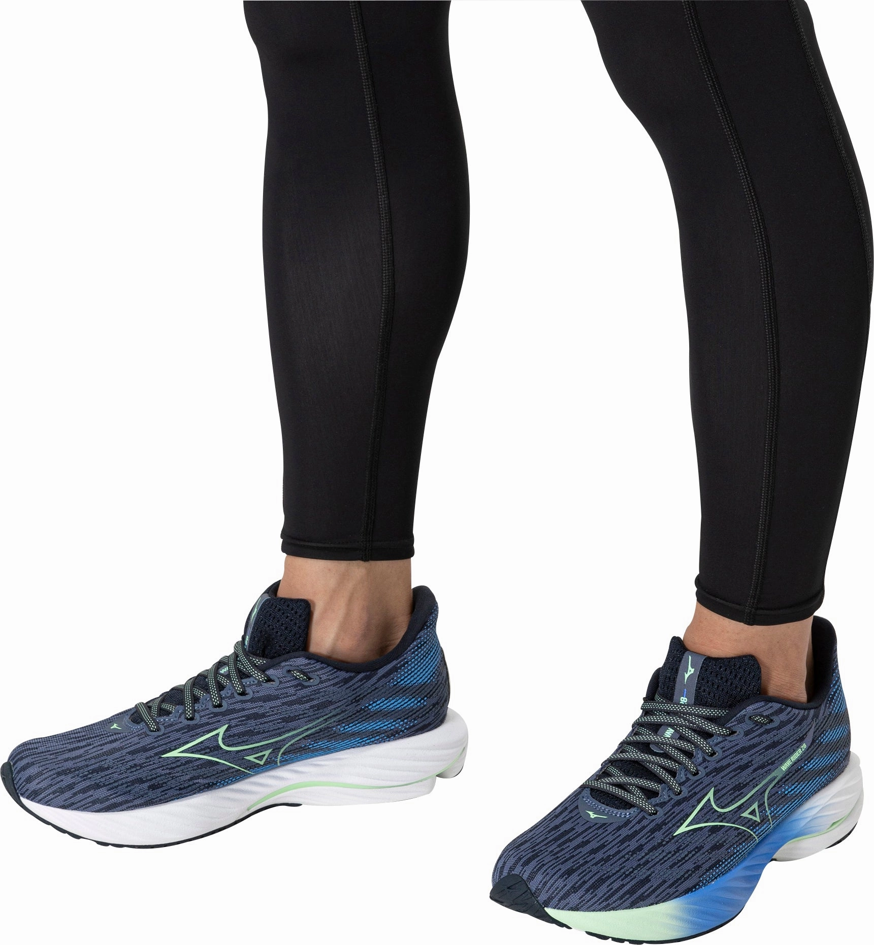 Mizuno Wave Rider 28 Mens Running Shoes - Blue Performance Sneakers