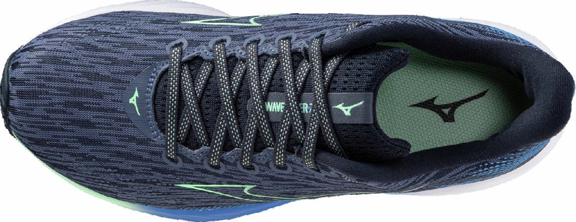 Mizuno Wave Rider 28 Mens Running Shoes - Blue Performance Sneakers
