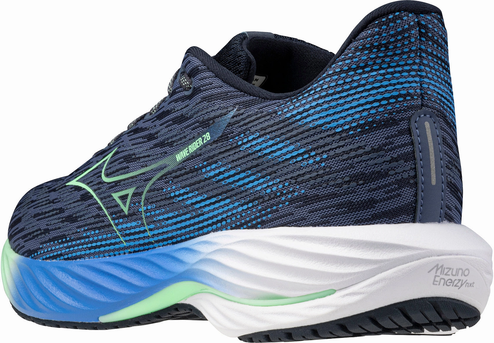 Mizuno Wave Rider 28 Mens Running Shoes - Blue Performance Sneakers