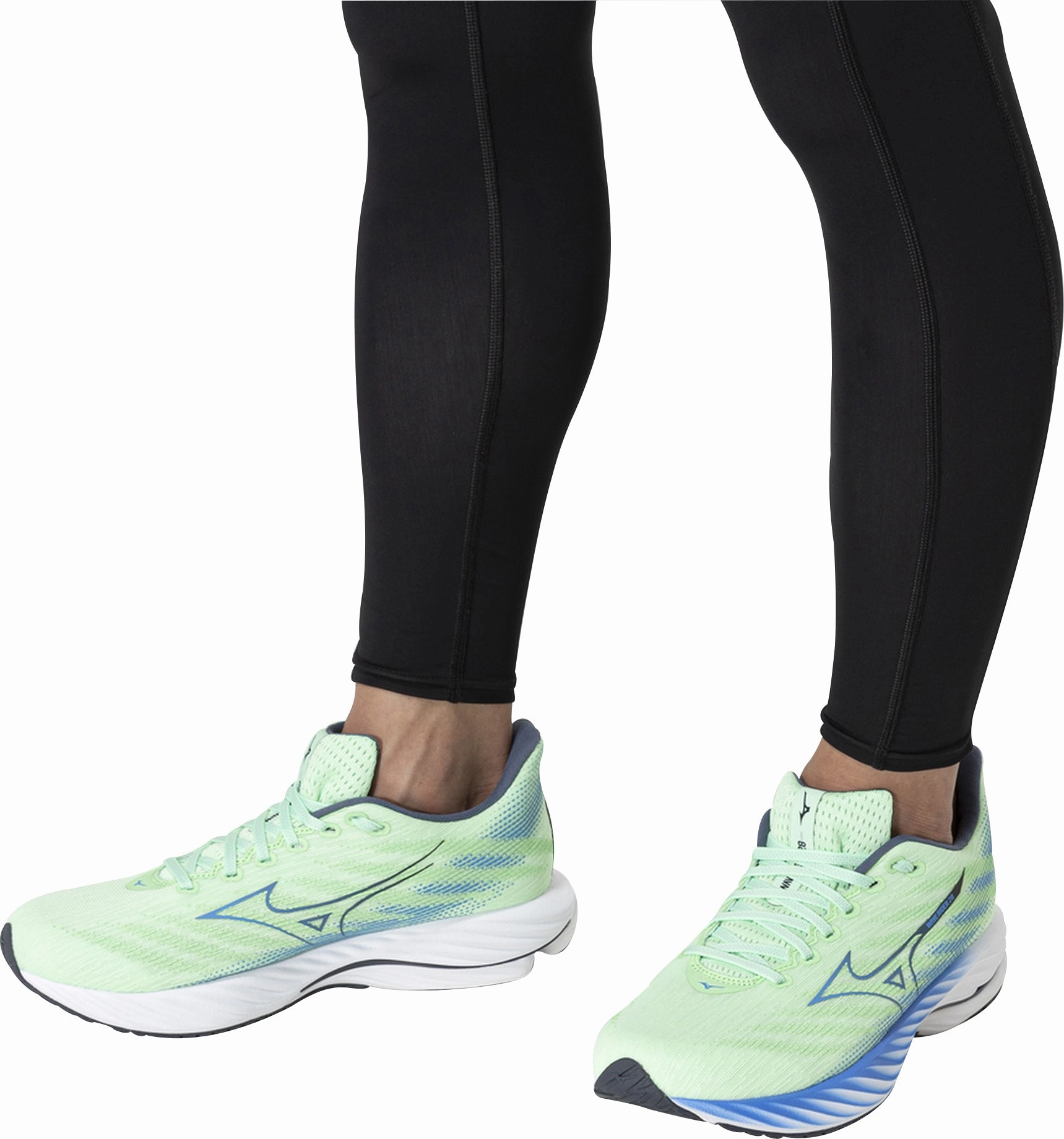 Mizuno Wave Rider 28 Mens Running Shoes - Green Performance Sneakers