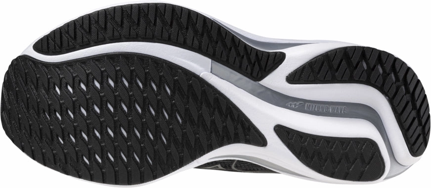 Mizuno Wave Rider 28 WIDE FIT (D) Womens Running Shoes - Black Performance Sneakers