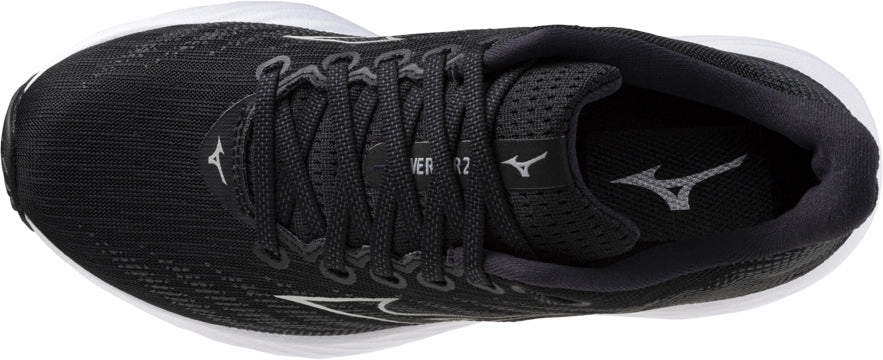 Mizuno Wave Rider 28 WIDE FIT (D) Womens Running Shoes - Black Performance Sneakers