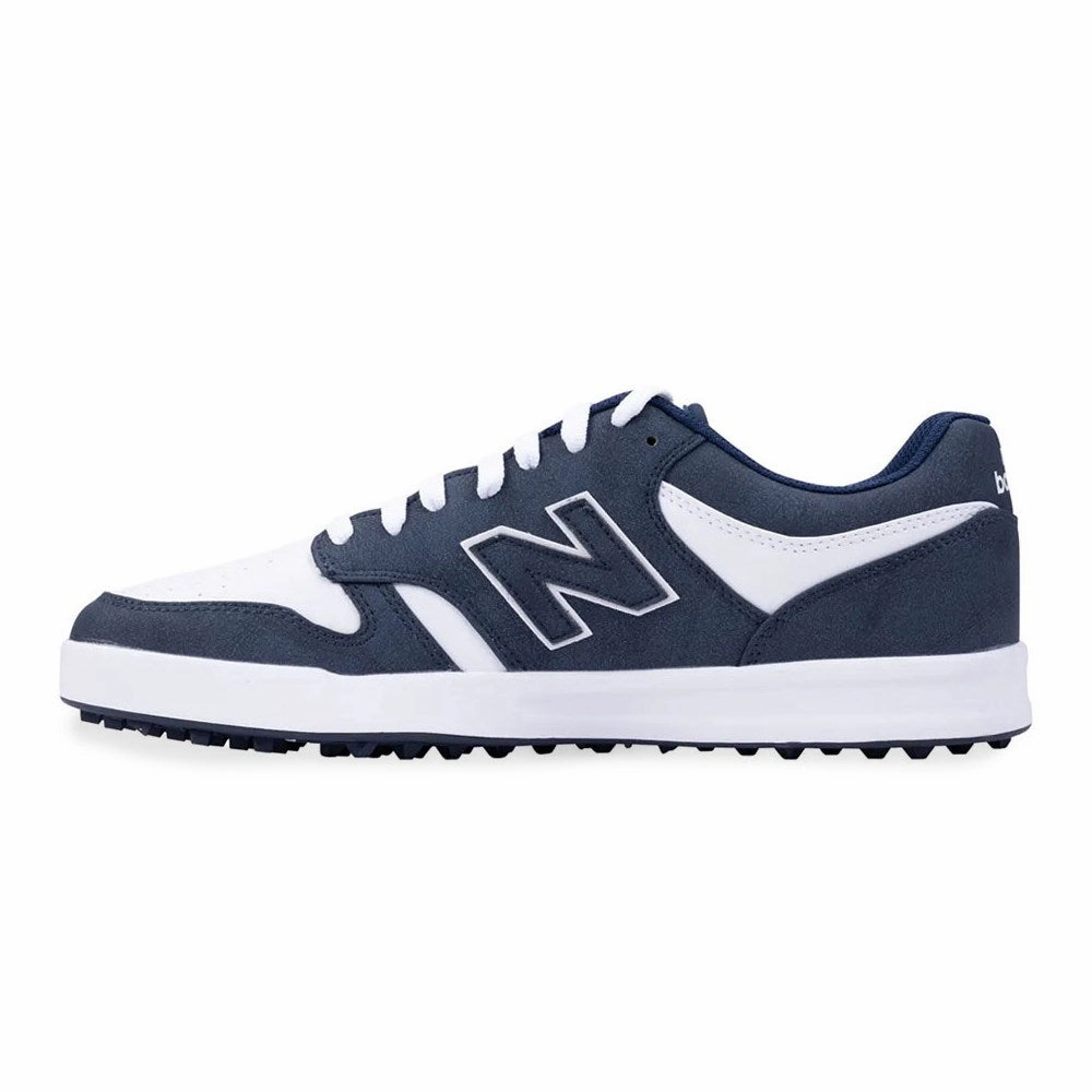New Balance 480 Spikeless Wide (EE) Golf Shoes -Navy/White Stable Course Shoes