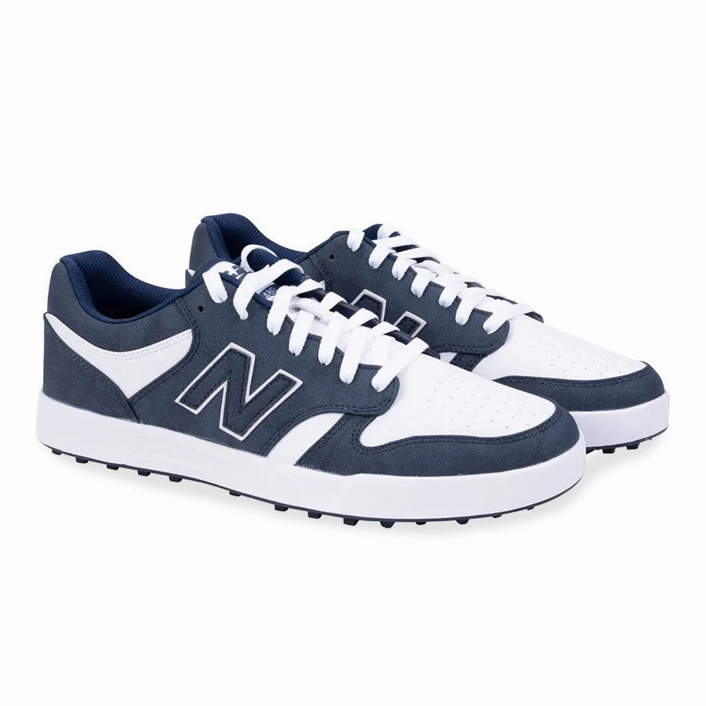 New Balance 480 Spikeless Wide (EE) Golf Shoes -Navy/White Stable Course Shoes