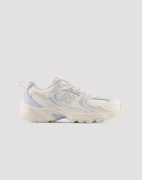 New Balance 530 Preschool Girls' White/Blue New Balance sneakers with cushioned midsoles