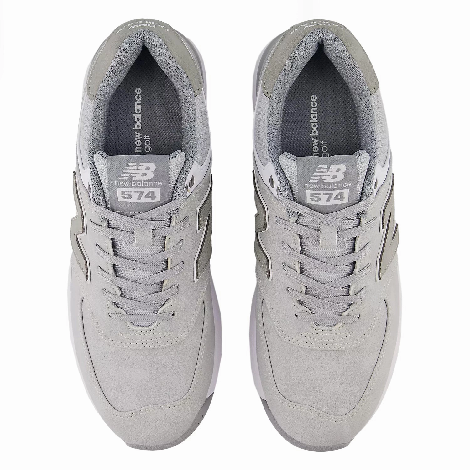 New Balance 574 Greens v2 Spikeless Wide (EE) Golf Shoes - Light Grey Stable Course Shoes