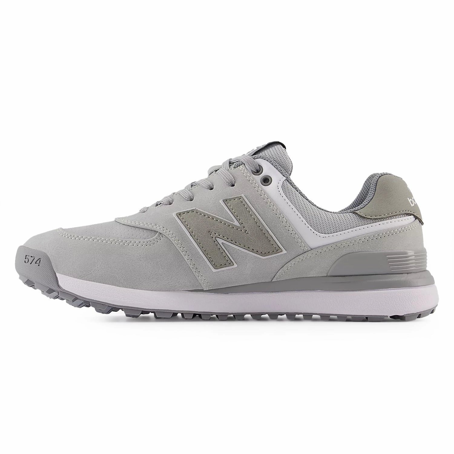 New Balance 574 Greens v2 Spikeless Wide (EE) Golf Shoes - Light Grey Stable Course Shoes