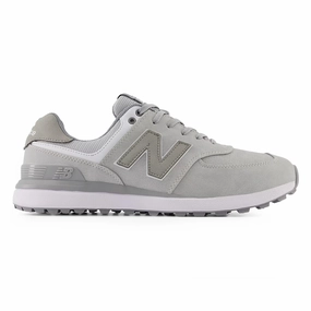 New Balance 574 Greens v2 Spikeless Wide (EE) Golf Shoes - Light Grey New Balance golf footwear