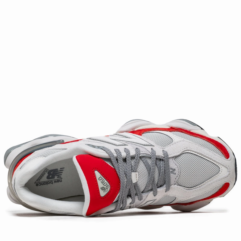 New Balance 9060 - Grey/True Red New Balance versatile casual sneakers