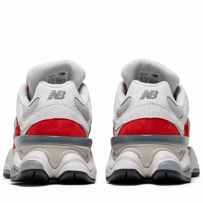New Balance 9060 - Grey/True Red New Balance versatile casual sneakers