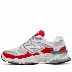 New Balance 9060 - Grey/True Red New Balance casual trainers with arch support