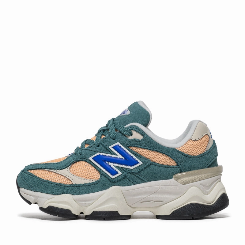 New Balance 9060 (PS) - New Spruce/Peach Blossom New Balance casual trainers with arch support
