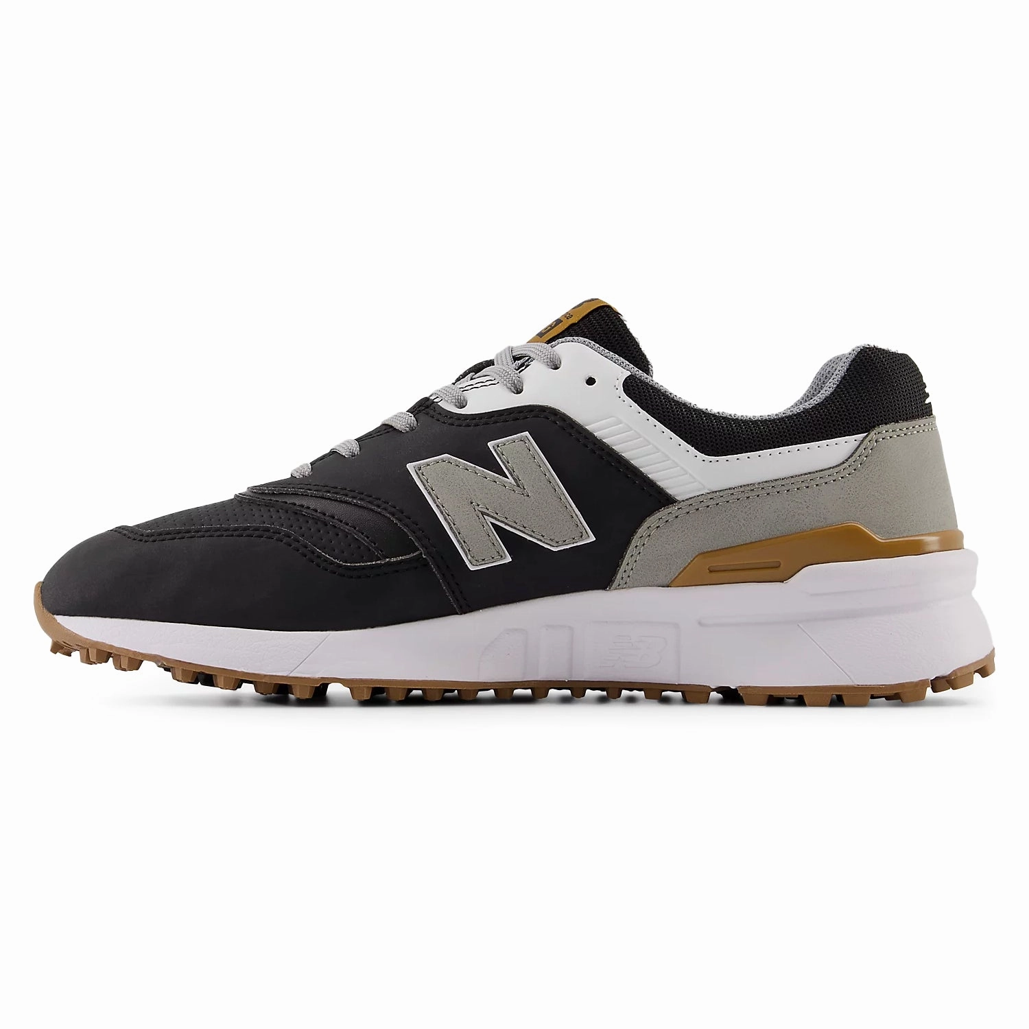New Balance 997 Spikeless Wide (EE) Golf Shoes - Black/White Chic Platform Sneakers