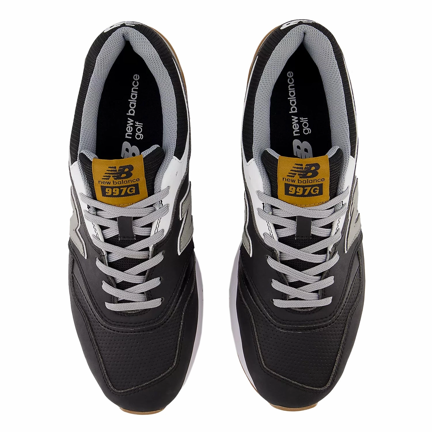 New Balance 997 Spikeless Wide (EE) Golf Shoes - Black/White Stable Course Shoes