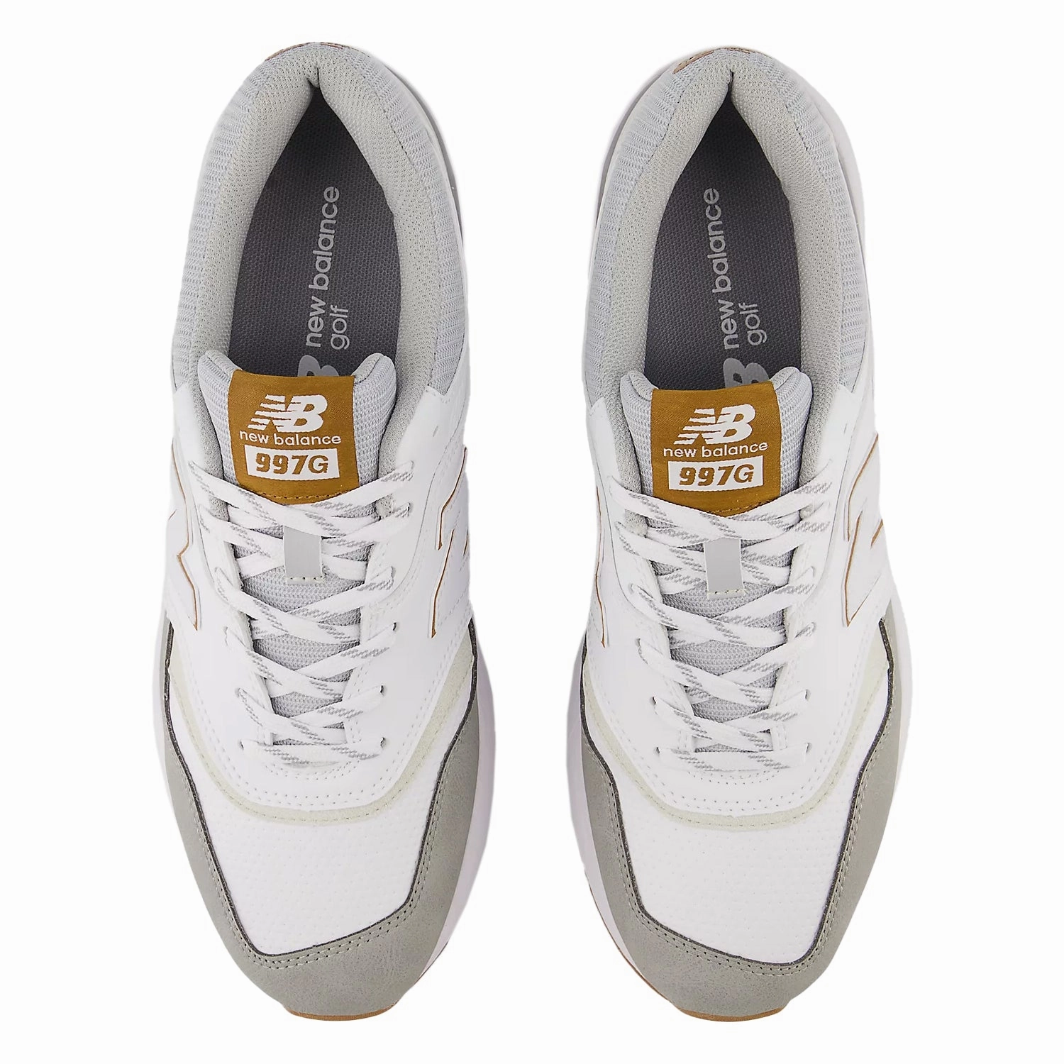 New Balance 997 Spikeless Wide (EE) Golf Shoes - White/Grey Chic Platform Sneakers