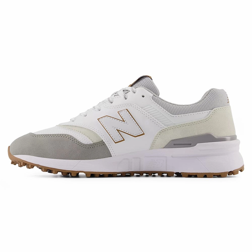 New Balance 997 Spikeless Wide (EE) Golf Shoes - White/Grey Chic Platform Sneakers