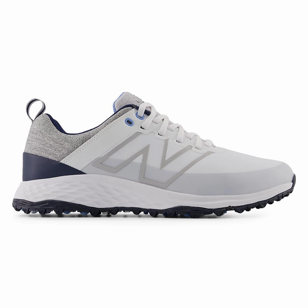 New Balance Fresh Foam Contend v2 Spikeless Wide (EE) Golf Shoes -White/Blue Spikeless golf footwear