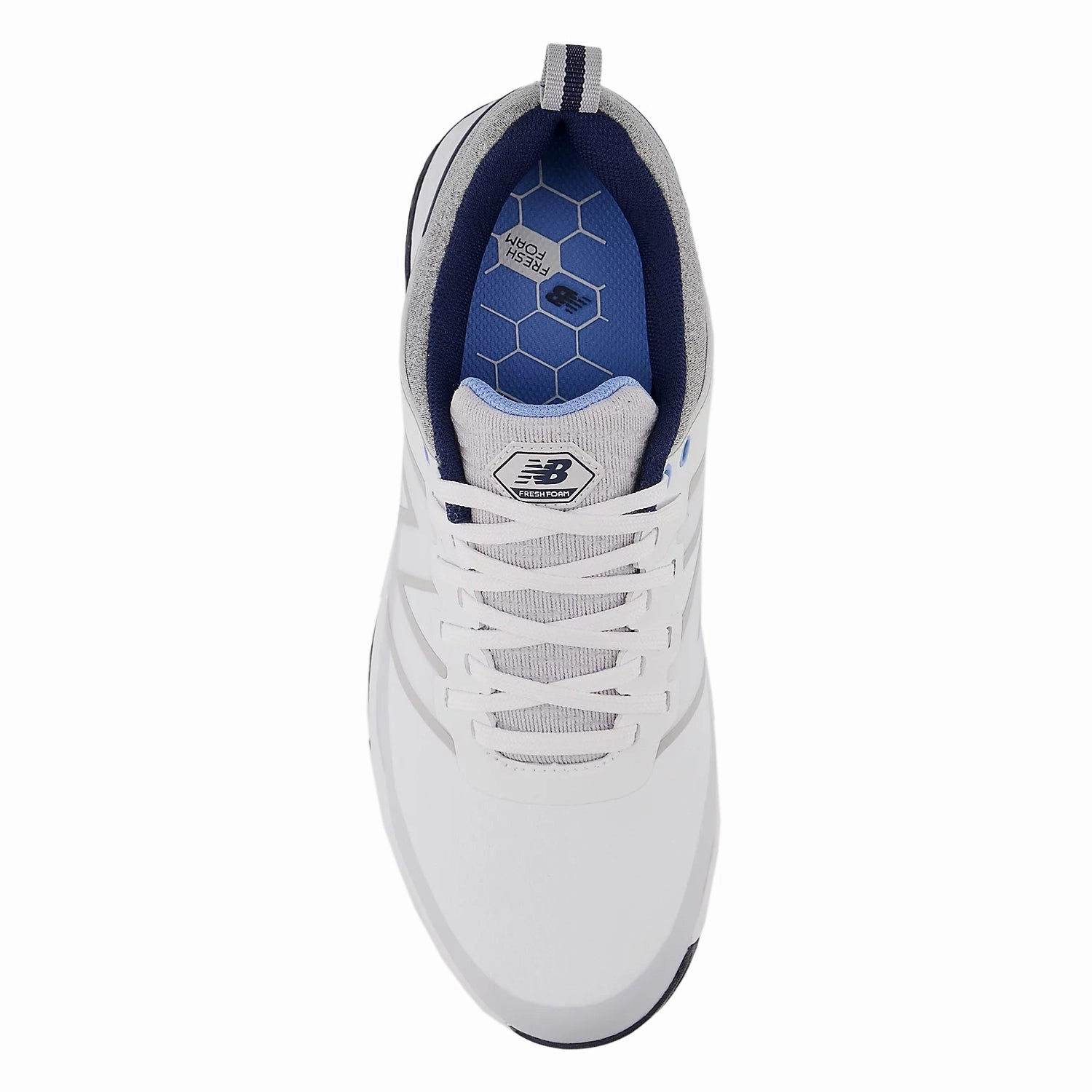 New Balance Fresh Foam Contend v2 Spikeless Wide (EE) Golf Shoes -White/Blue Stable Course Shoes