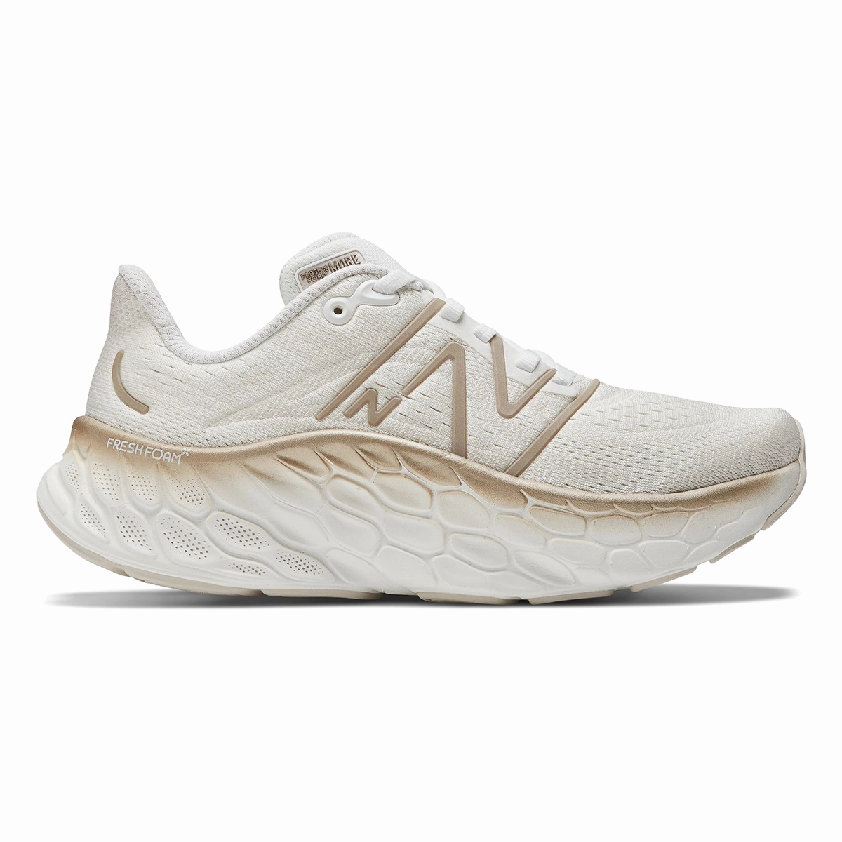 New Balance Fresh Foam X More V4 - White - Gold Metallic - Moonbeam new balance assorted sneakers wide color range