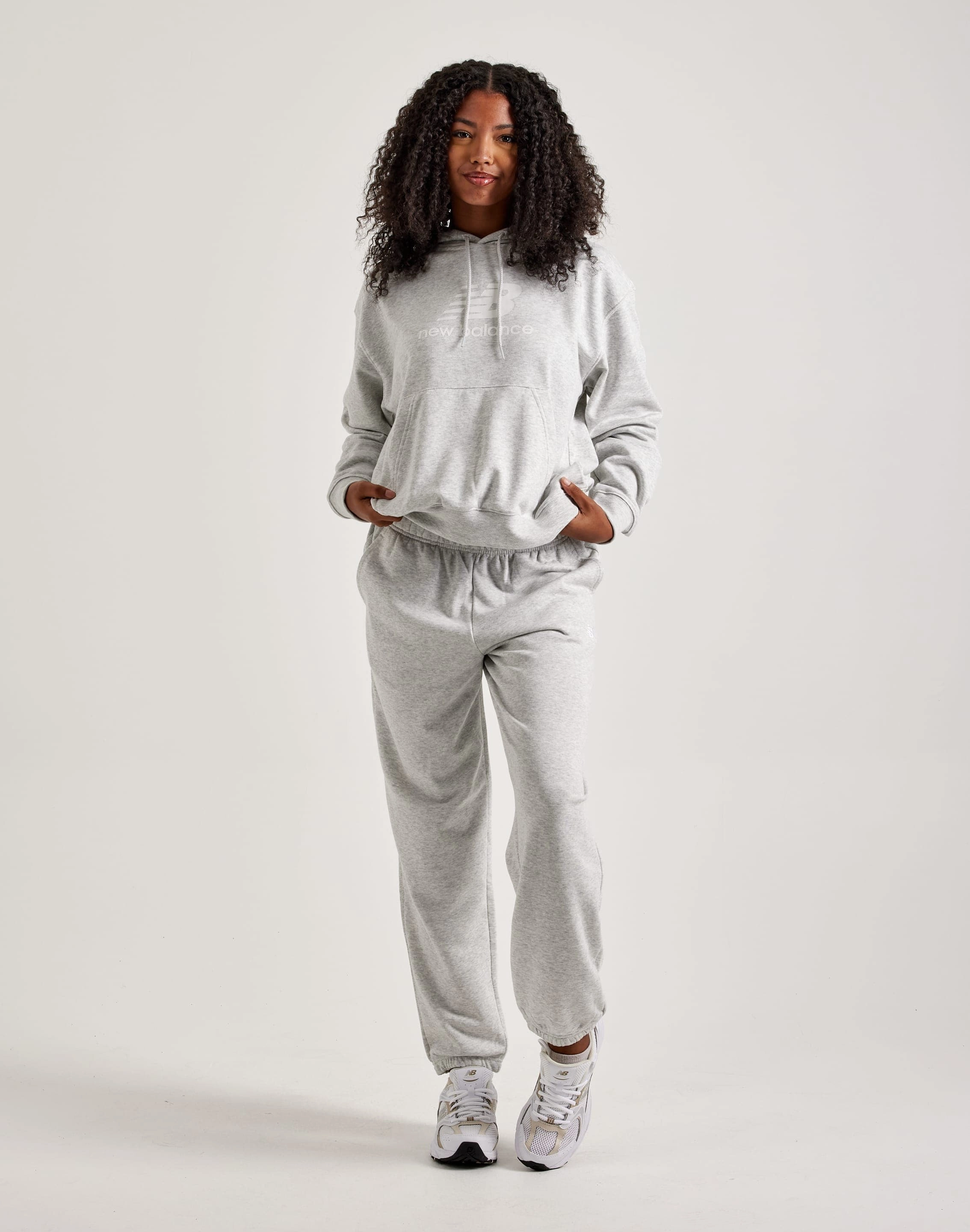 New Balance Sport Essentials French Terry Logo Hoodie Cushioned Shoes
