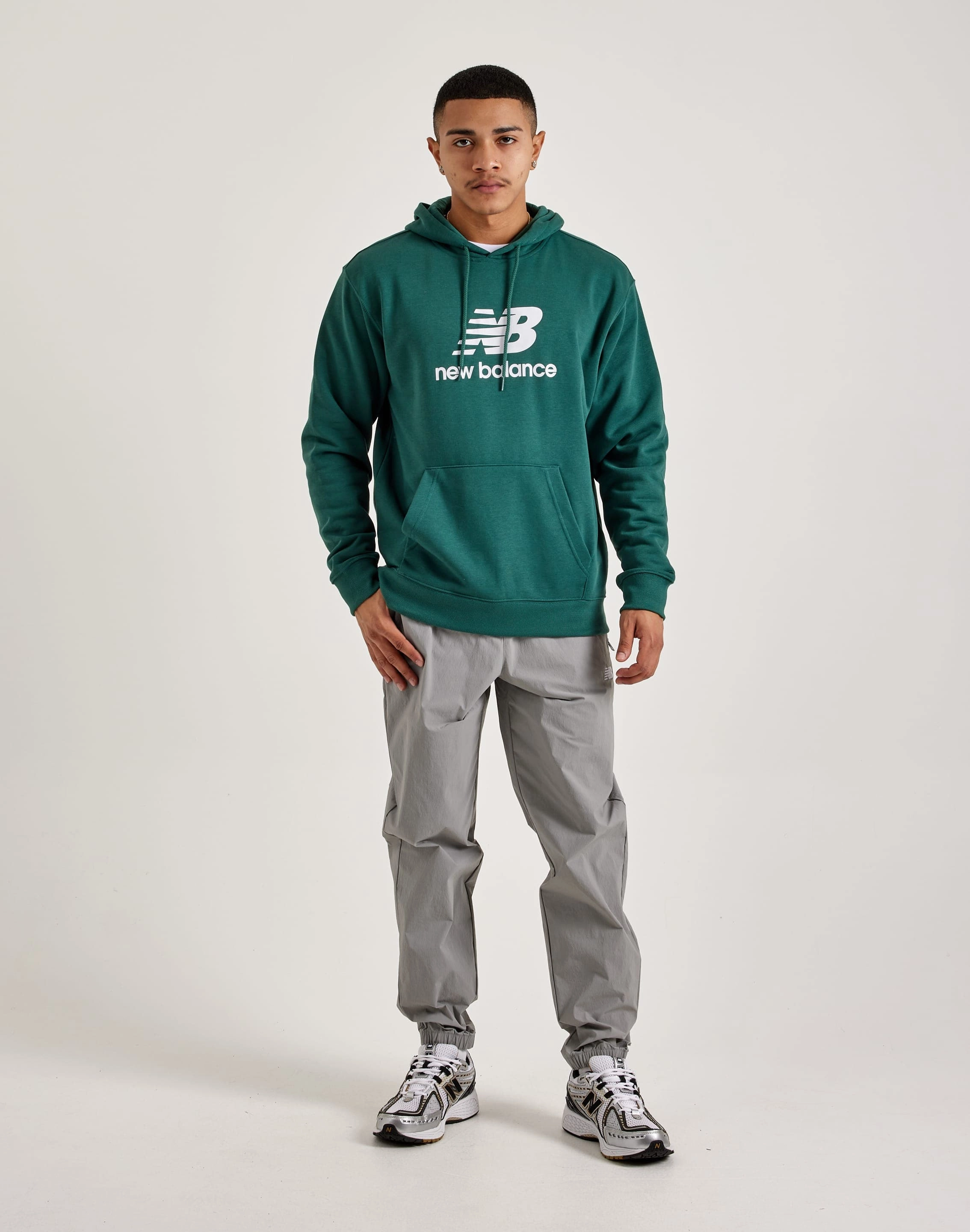 New Balance Sport Essentials French Terry Logo Hoodie Cushioned Shoes