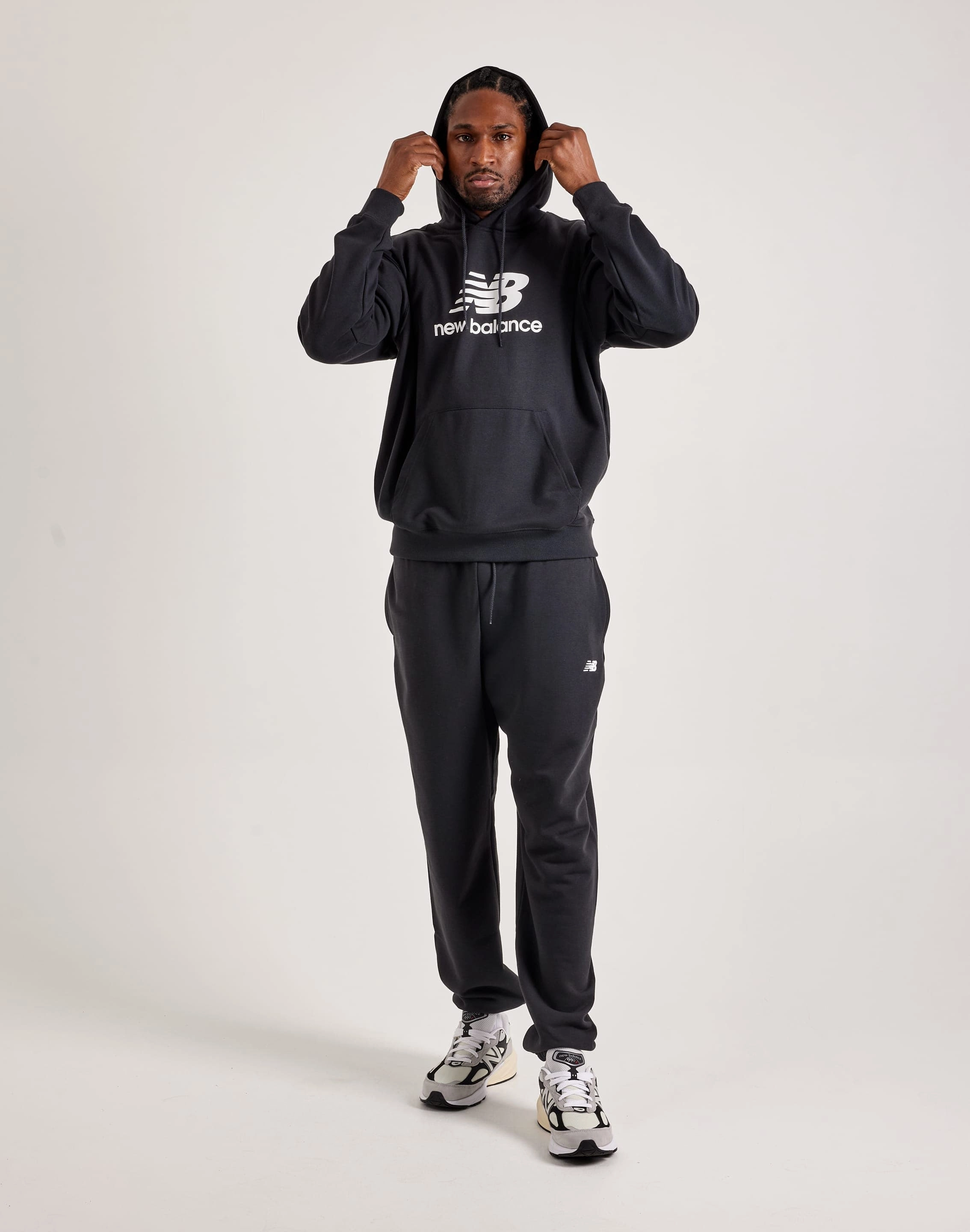 New Balance Sport Essentials French Terry Logo Hoodie Cushioned Shoes