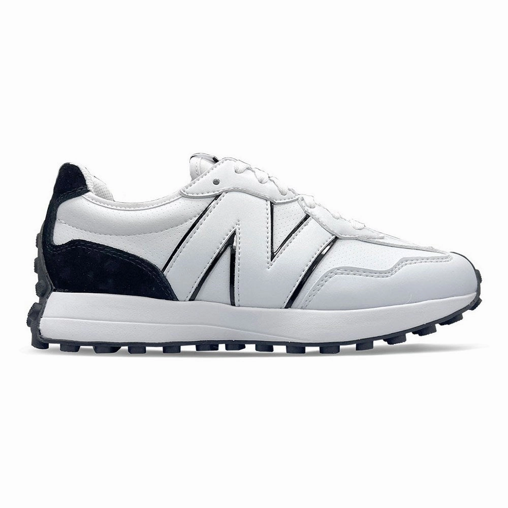 New Balance Women's 327 Spikeless Golf Shoes - White/Black Spikeless golf footwear