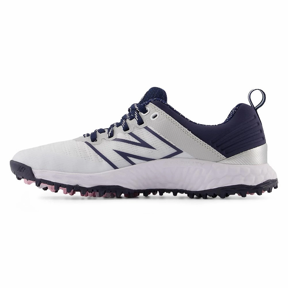 New Balance Women's Fresh Foam Contend v2 Wide Spikeless Golf Shoes -White/Navy Chic Platform Sneakers