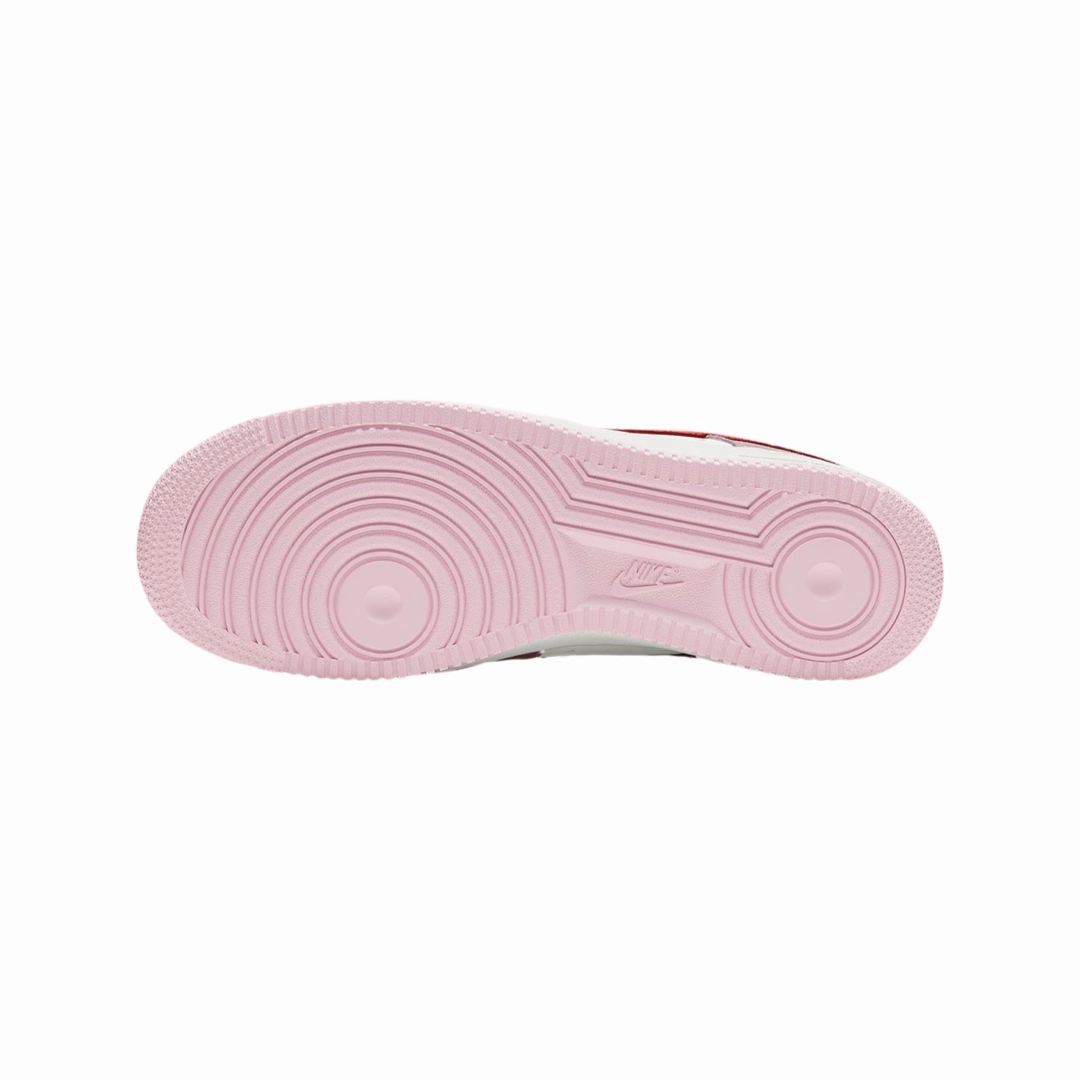 Nike Air Force 1 Low 07 QS Valentines Day Love Letter Tulip Pink University Red White Basketball Shoes