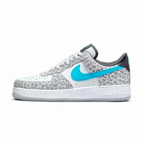 Nike Air Force 1 Low Leopard Blue Fury Black Grey Nike training shoes with flexible soles
