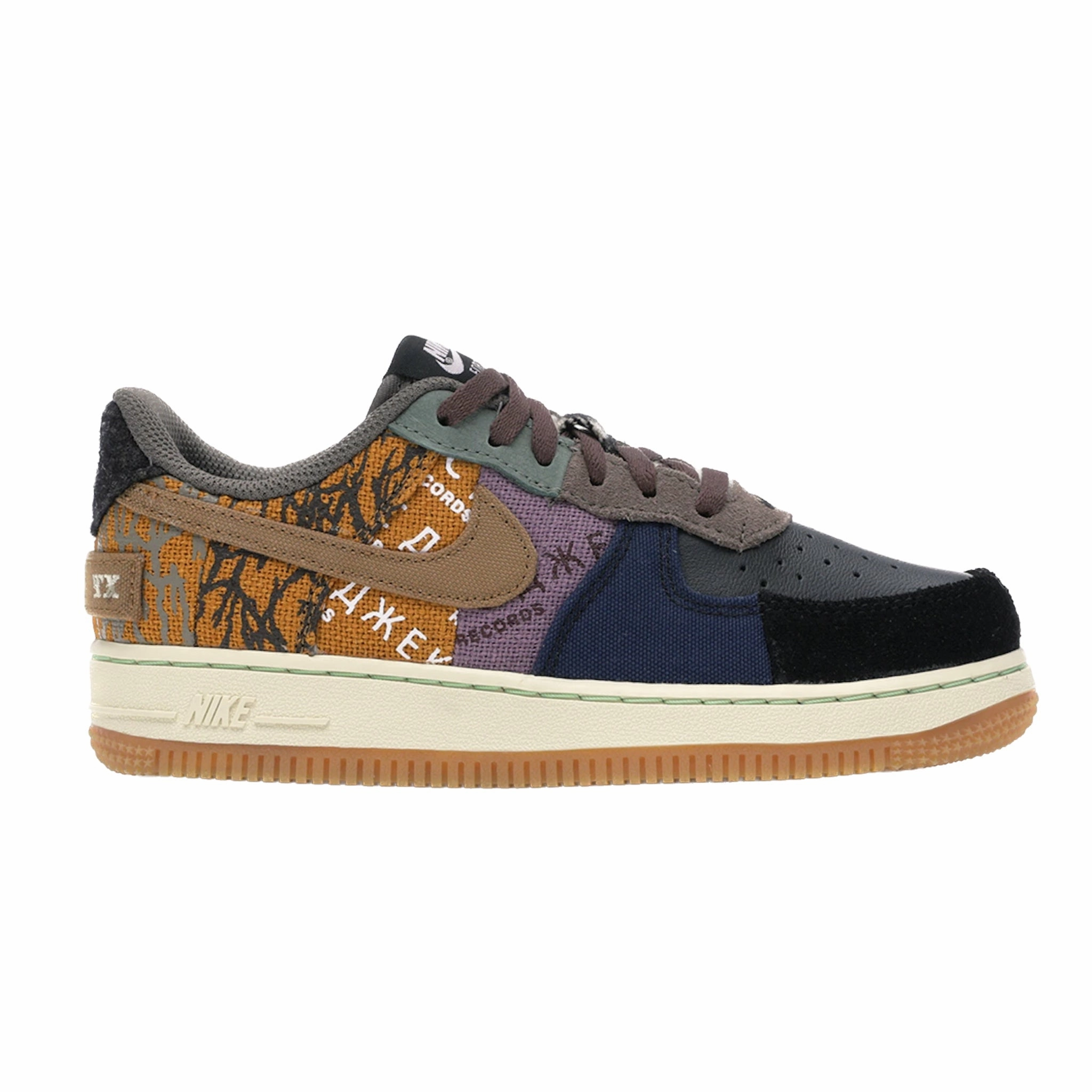 Nike Air Force 1 Low (PS) Travis Scott Cactus Jack Multi-Color Muted Bronze Fossil Basketball Shoes