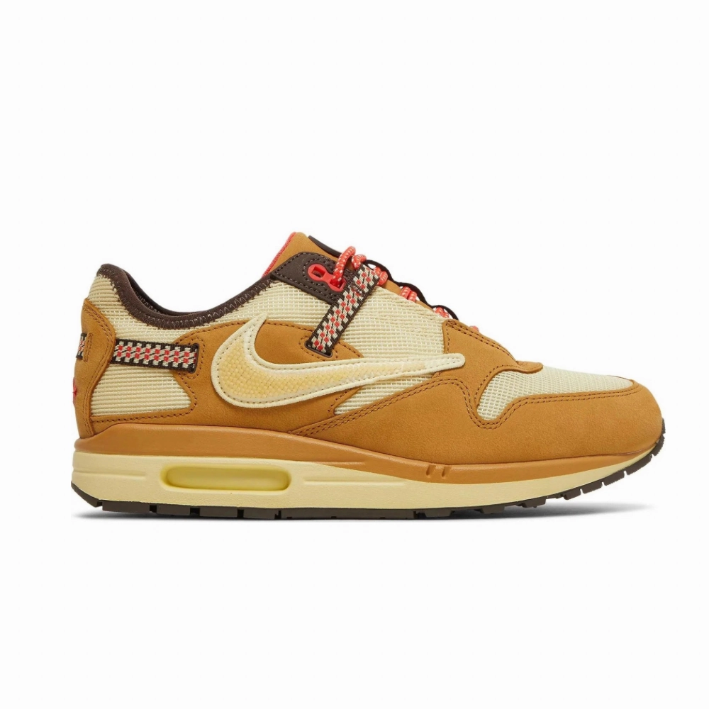 Nike Air Max 1 Travis Scott Cactus Jack Wheat Lemon Drop Nike training shoes with flexible soles