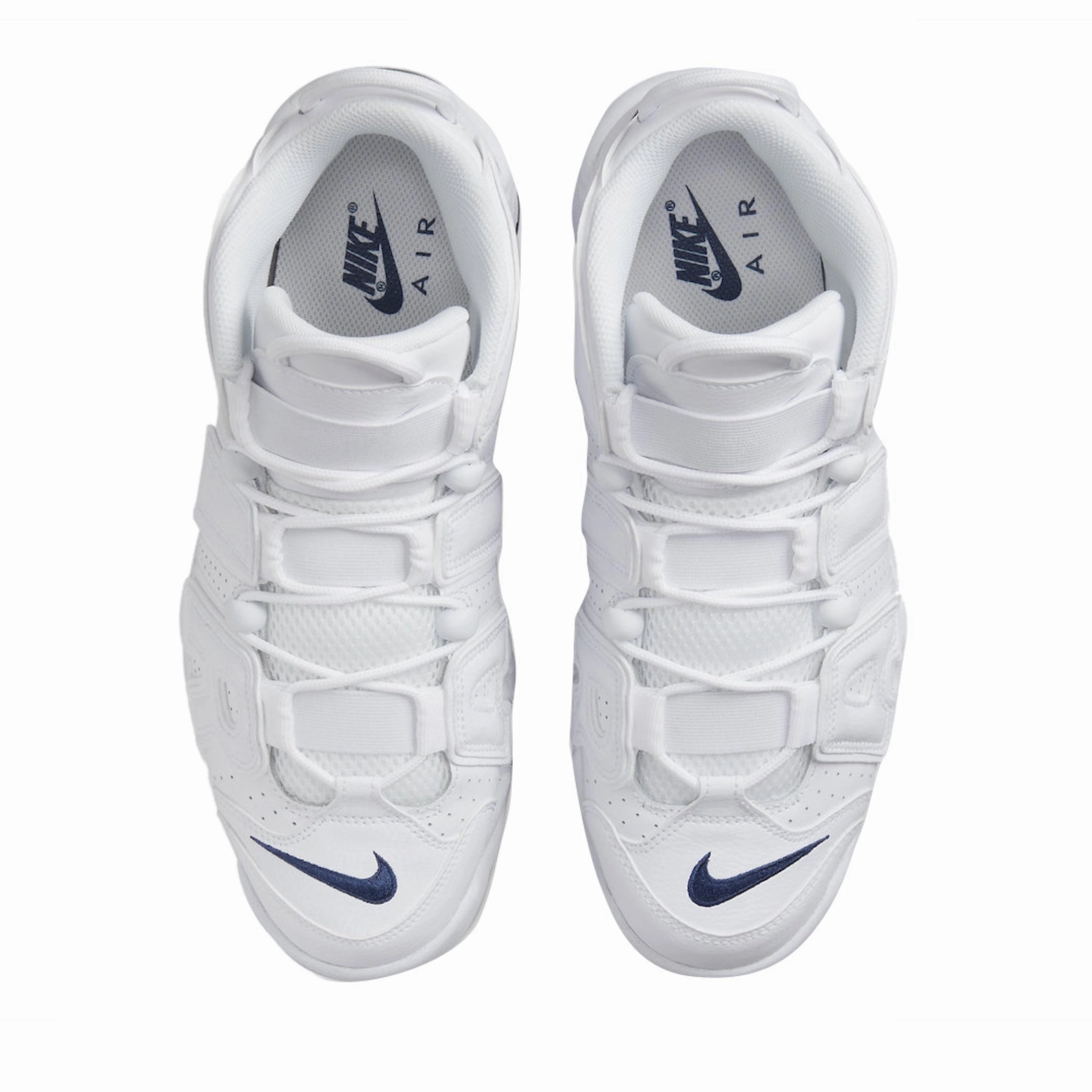 Nike Air More Uptempo White Midnight Navy (GS) Basketball Shoes