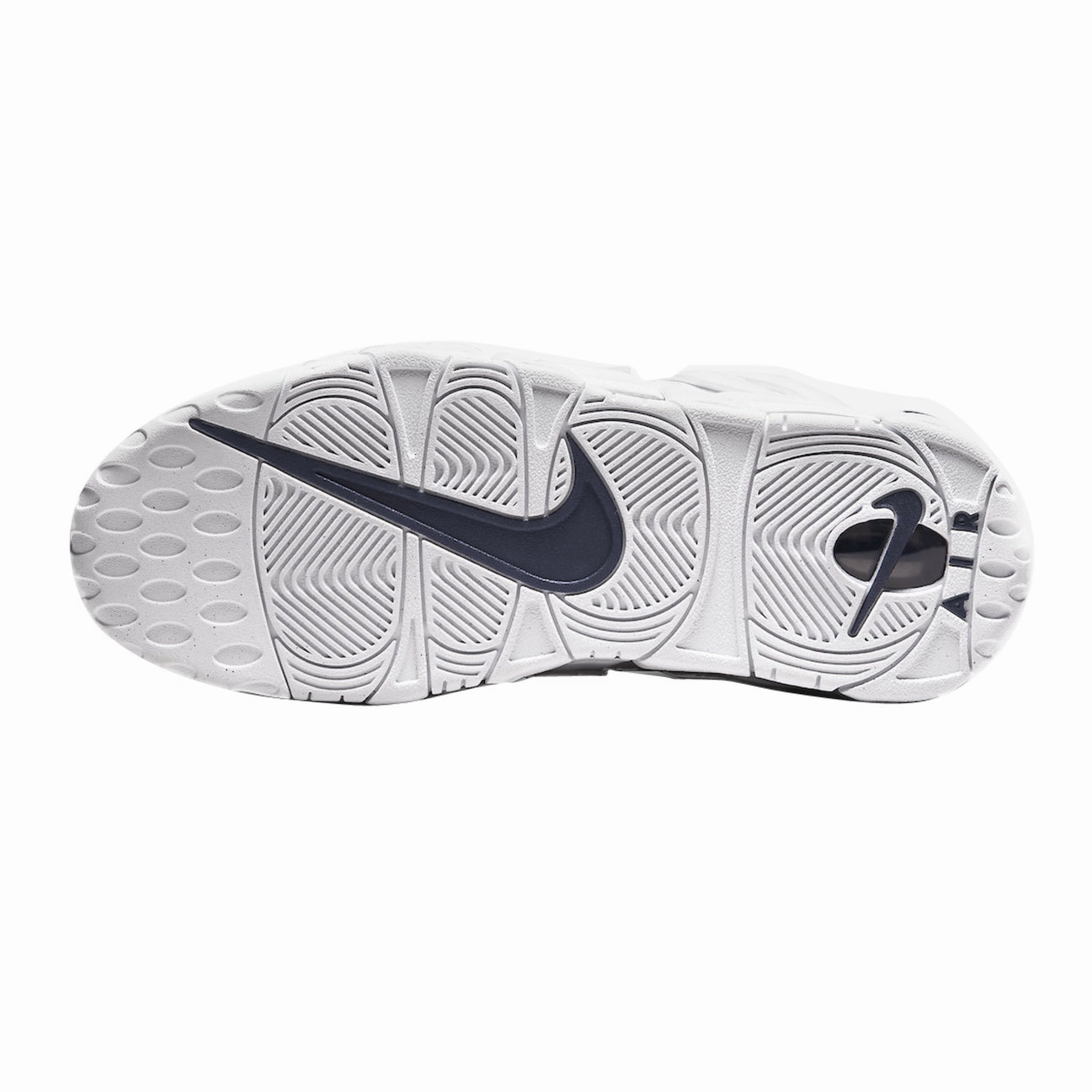 Nike Air More Uptempo White Midnight Navy (GS) Basketball Shoes