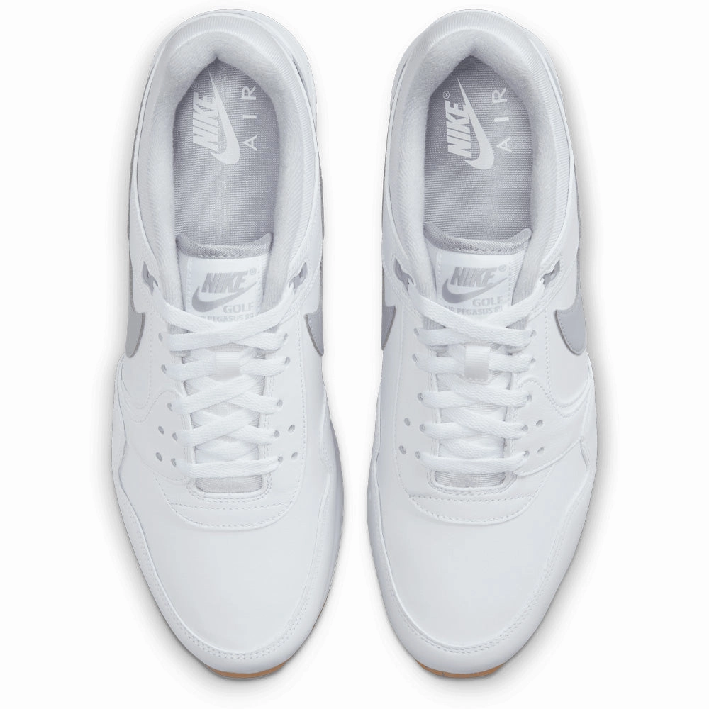 Nike Air Pegasus '89 G Spikeless Waterproof Shoes - White/Pure Platinum-Gum Med Brown Chic Office Loafers