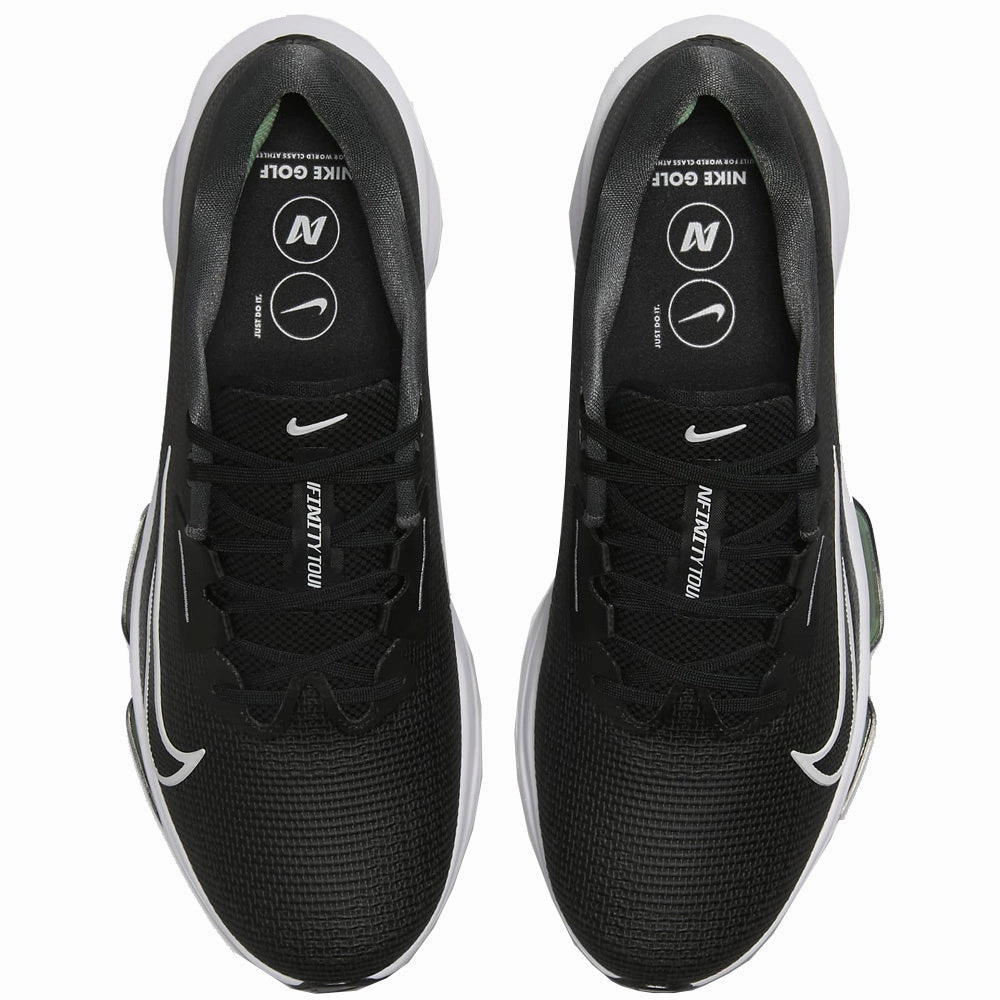Nike Air Zoom Infinity Tour 2 Spiked Waterproof Shoes - Black/White/Vapor Green-Iron Grey Chic Office Loafers