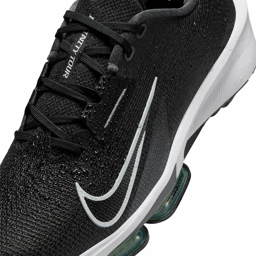 Nike Air Zoom Infinity Tour 2 Spiked Waterproof Shoes - Black/White/Vapor Green-Iron Grey Chic Office Loafers