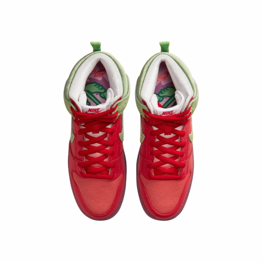 Nike Dunk Hi Strawberry Cough Regular Box University Spanich Green White Basketball Shoes